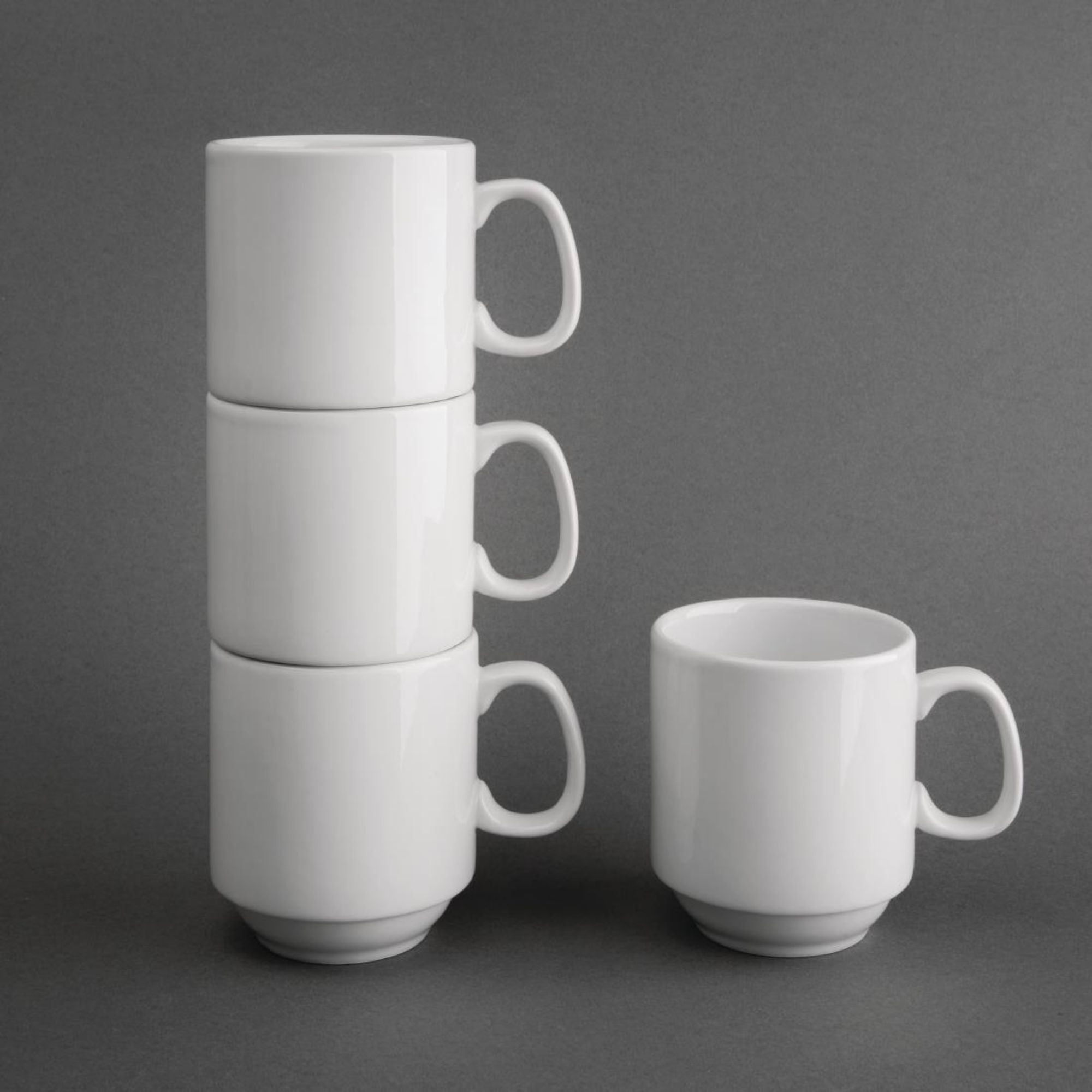 Picture of Olympia Whiteware Stacking Mugs 284ml 10oz (Pack of 12)