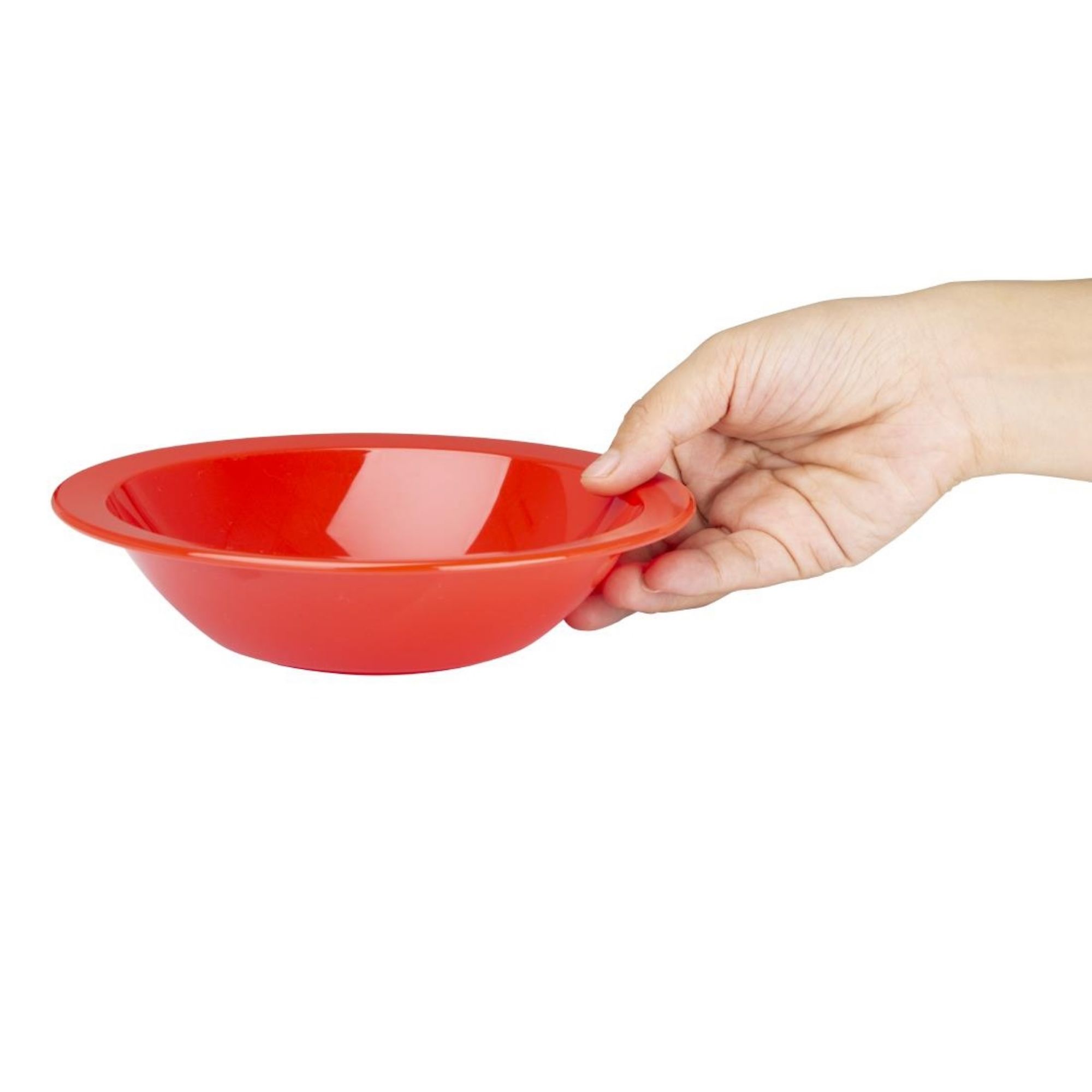 Picture of Olympia Kristallon Polycarbonate Bowls Red 172mm (Pack of 12)