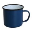 Picture of Olympia Enamel Mugs Blue 350ml (Pack of 6)