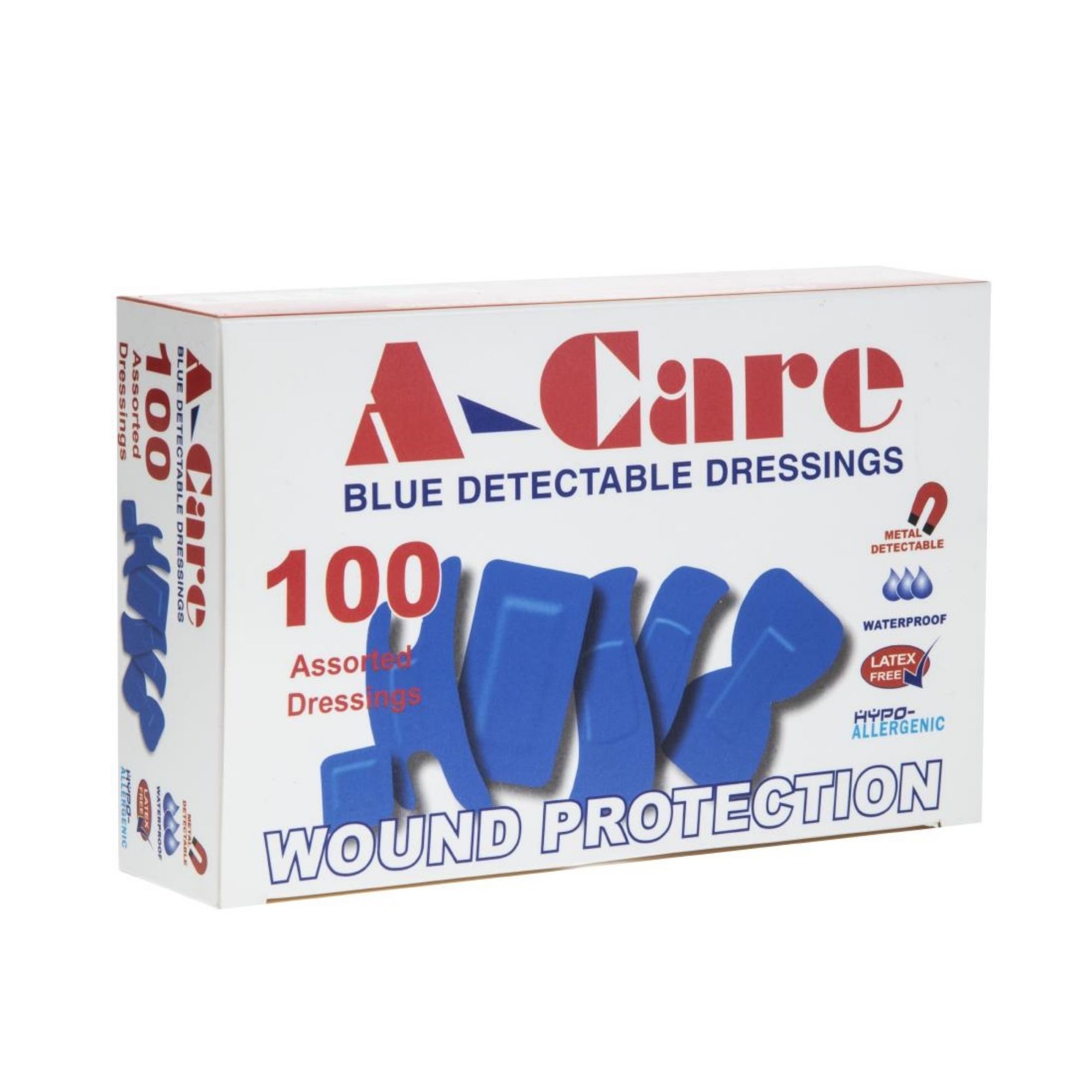 Picture of A-care Blue Assorted Plasters (100 Pack)