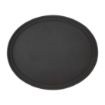 Picture of Olympia Kristallon Polypropylene Oval Non-Slip Tray Black 685mm