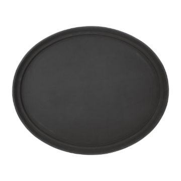 Picture of Olympia Kristallon Polypropylene Oval Non-Slip Tray Black 685mm