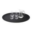 Picture of Olympia Kristallon Polypropylene Oval Non-Slip Tray Black 685mm