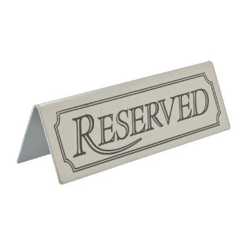 Picture of Beaumont Reserved Table Sign Stainless Steel