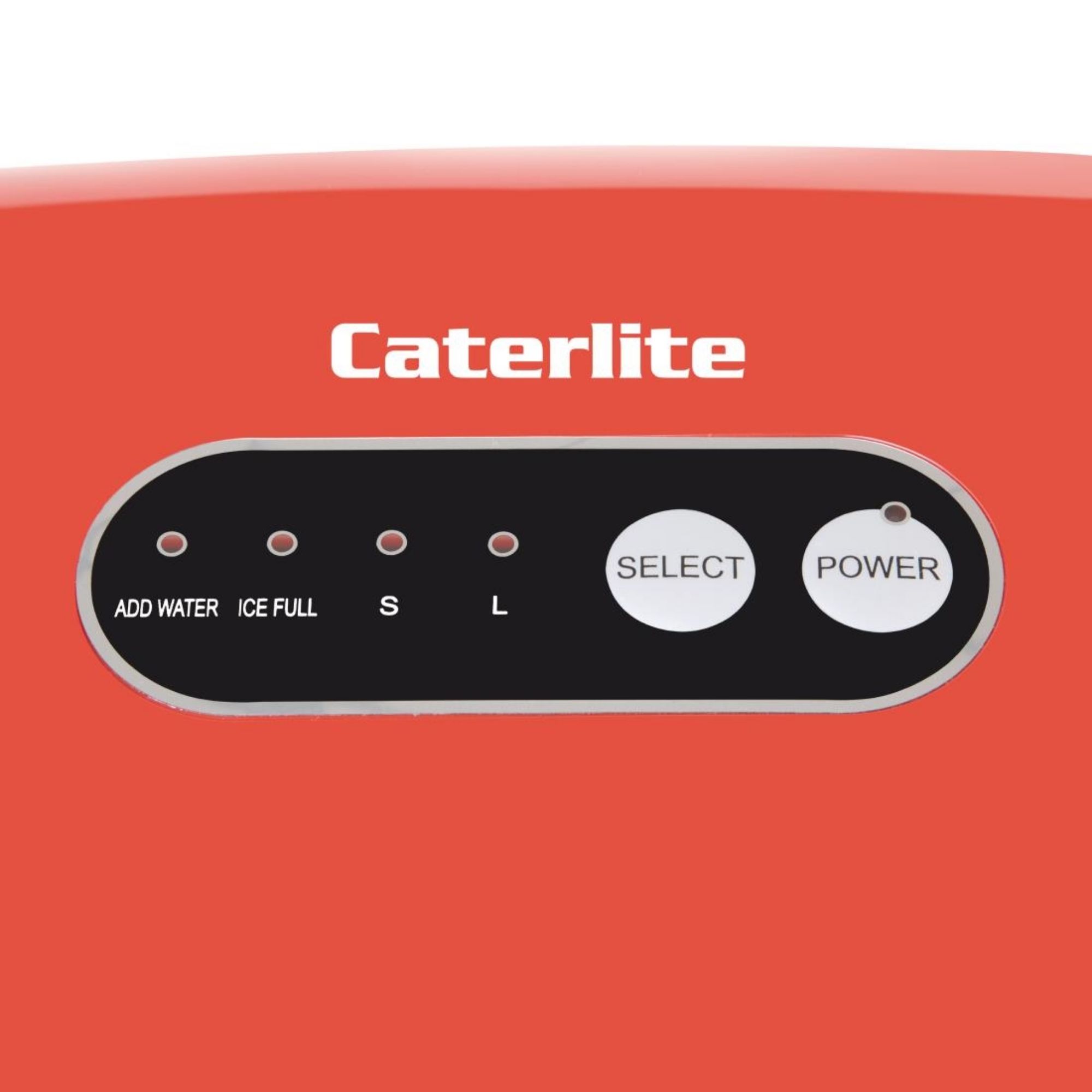 Picture of Caterlite Countertop Manual Fill Ice Machine Red