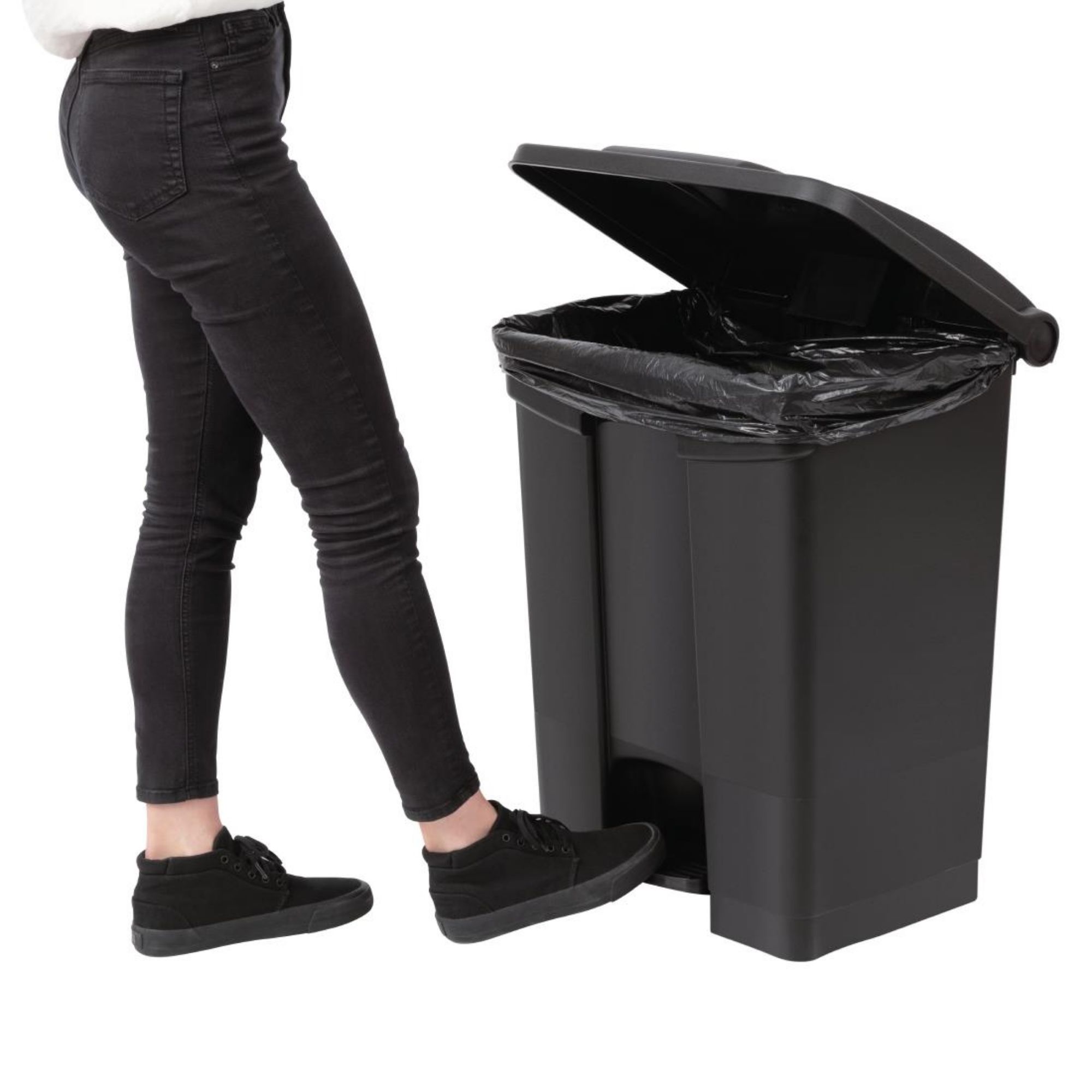 Picture of Jantex Kitchen Pedal Bin Black 65Ltr