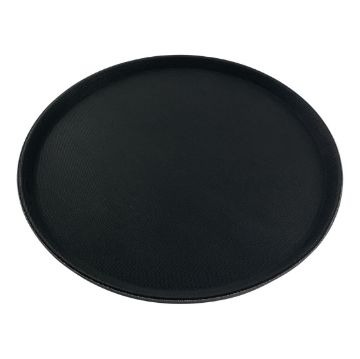 Picture of Beaumont Non-Slip Round Tray Black 406mm