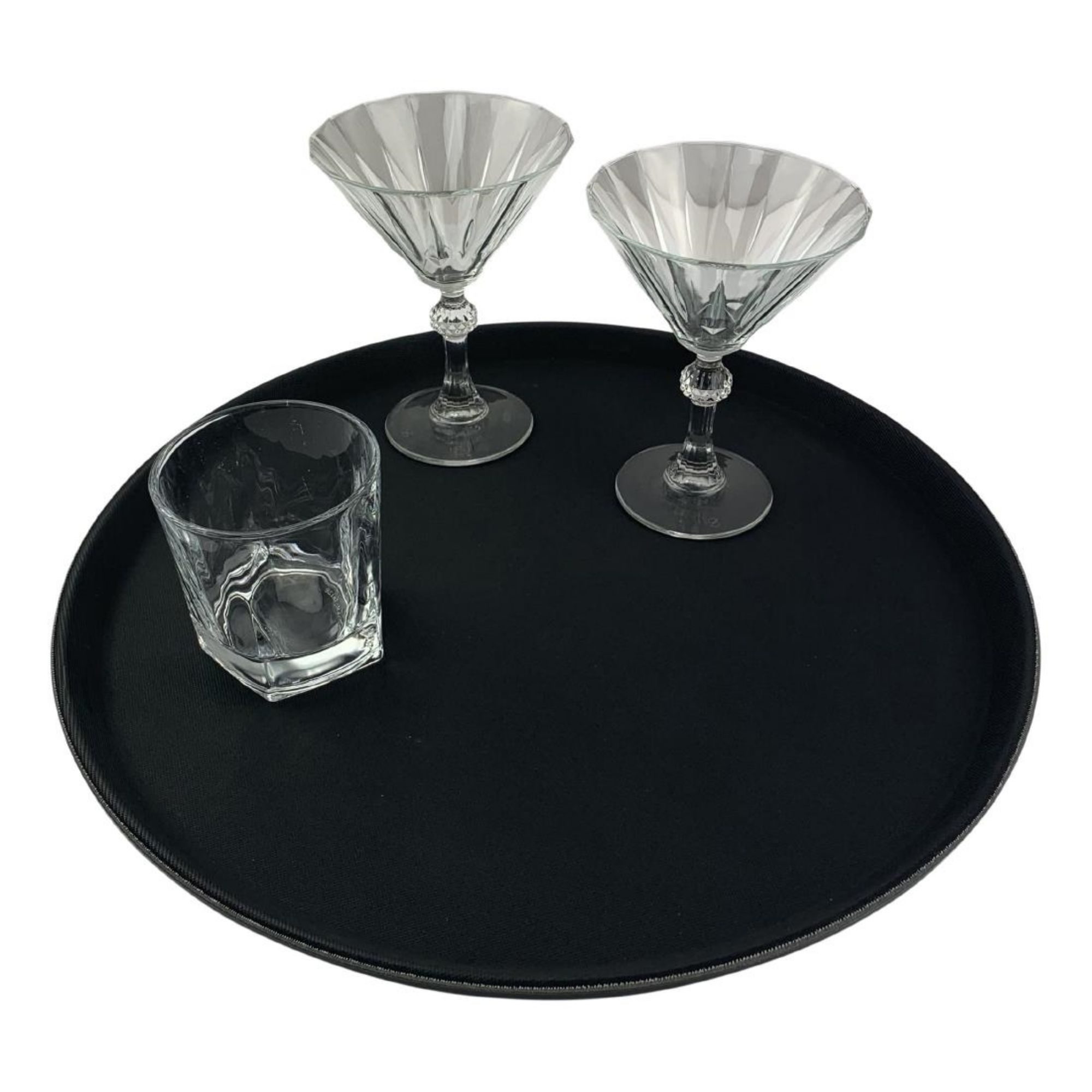 Picture of Beaumont Non-Slip Round Tray Black 406mm