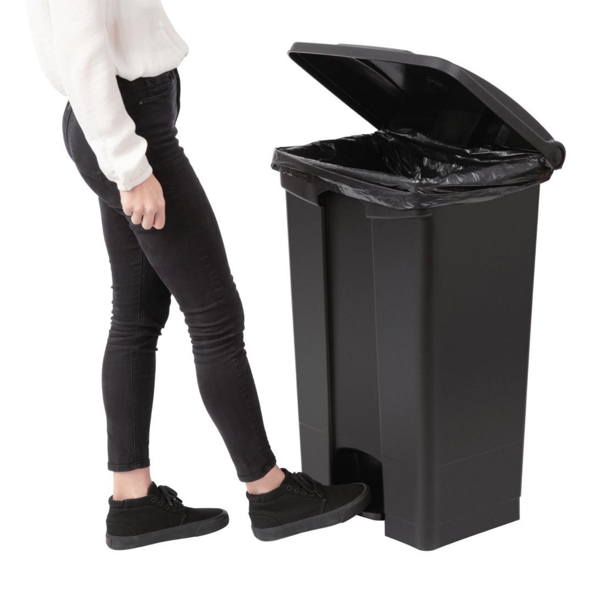 Picture of Jantex Kitchen Pedal Bin Black 87Ltr