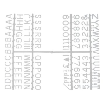 Picture of Beaumont 12mm Letter Set (660 characters) White