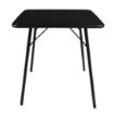 Picture of Bolero Square Slatted Steel Table Black 700mm