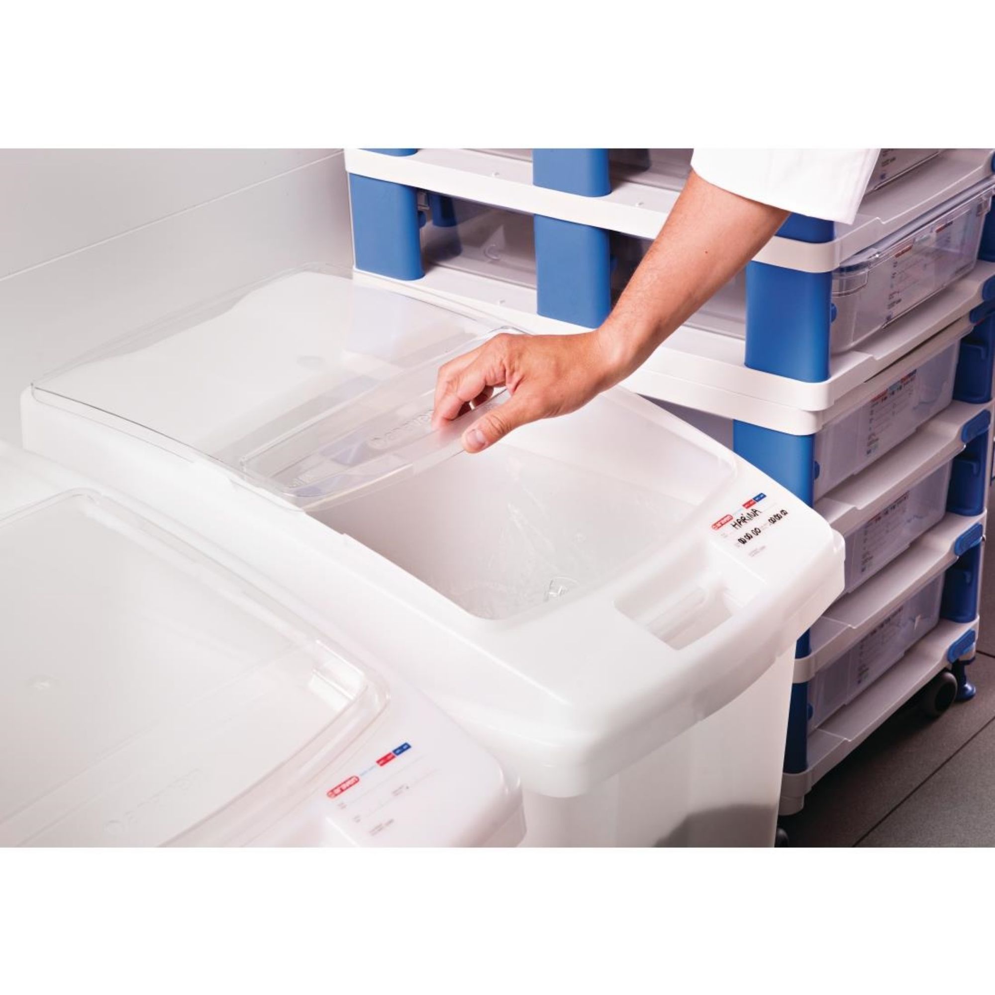 Picture of Araven Transparent Mobile Ingredient Bin 80Ltr