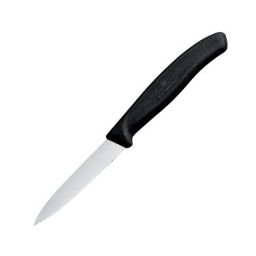 Picture of Victorinox Paring Knife Pointed Tip Serrated Edge Black 8cm