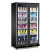 Picture of CombiSteel Double Glass Door Display Fridge Black 758L