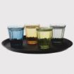 Picture of Olympia Cabot Panelled Glass Tumbler Blue 260ml (6 pack)