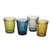 Picture of Olympia Cabot Panelled Glass Tumbler Blue 260ml (6 pack)