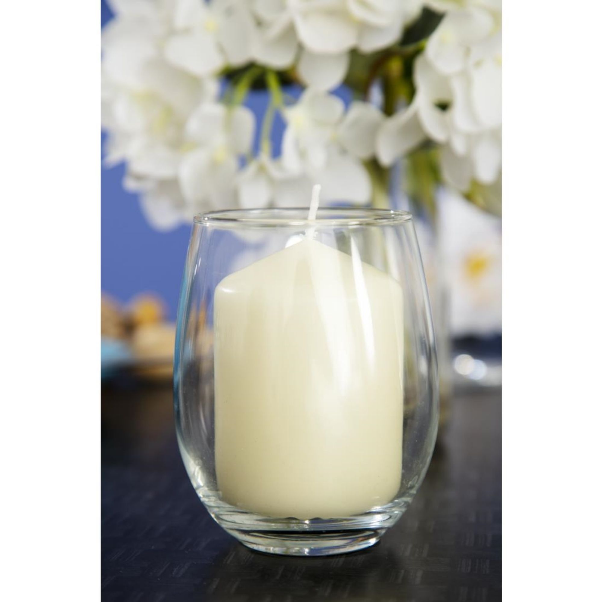Picture of Ivory Pillar Short Candles 3" (Pack of 12)