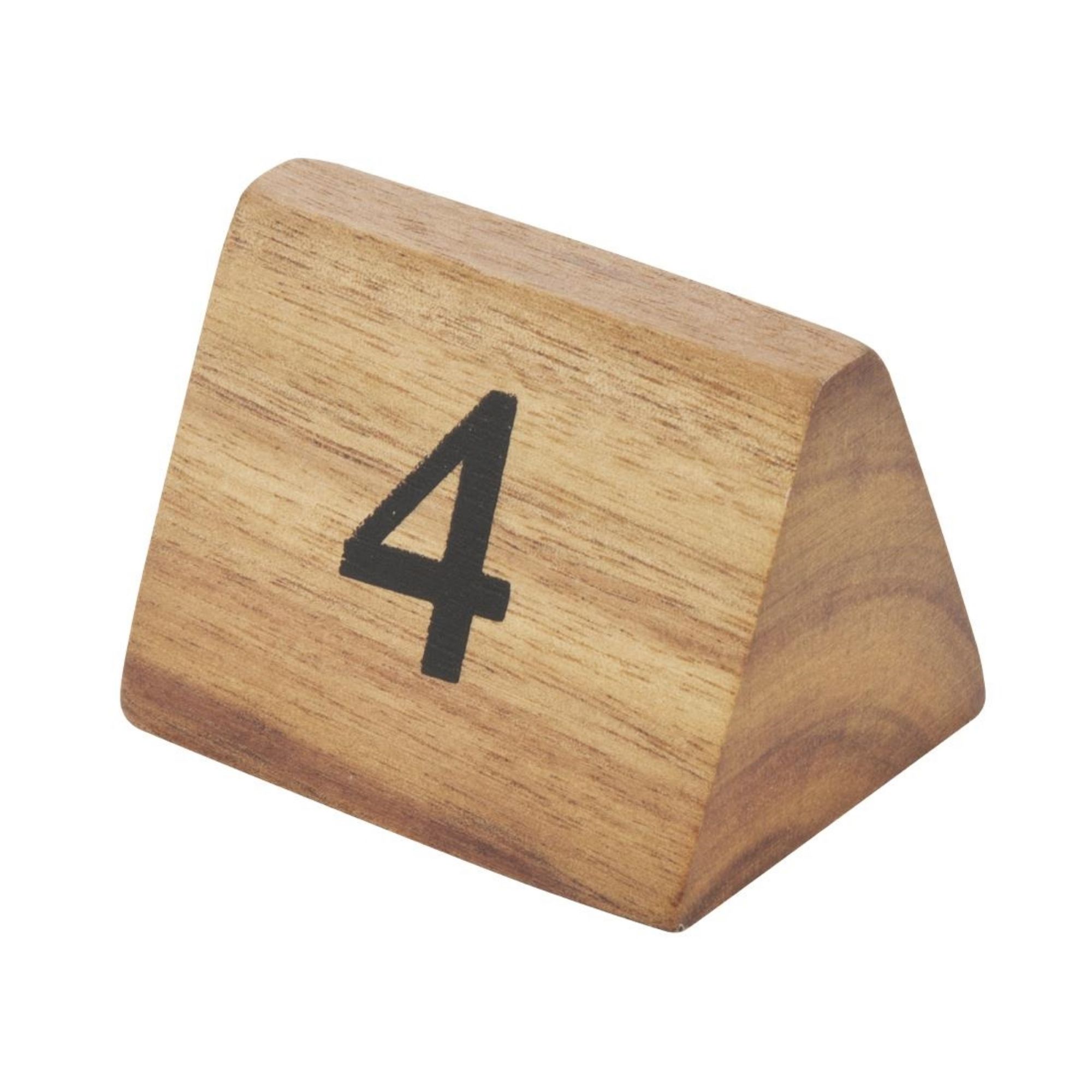 Picture of Olympia Acacia Table Number Signs Numbers 1-10