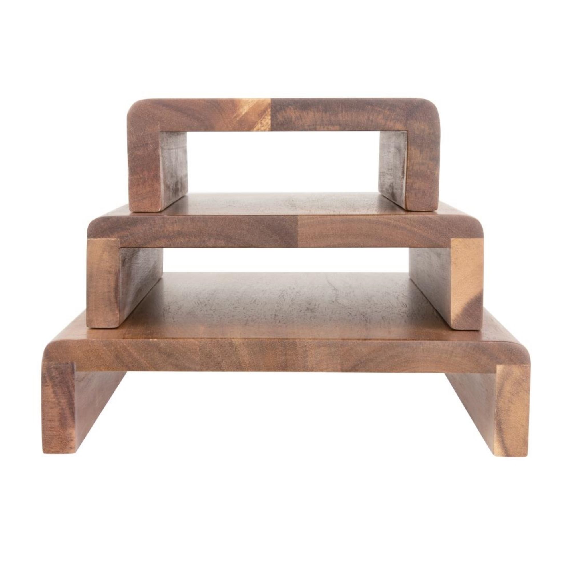 Picture of Olympia Acacia Wood Riser Set (Pack of 3)