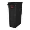Picture of Rubbermaid Slim Jim Bin with Venting Channels Black 87Ltr