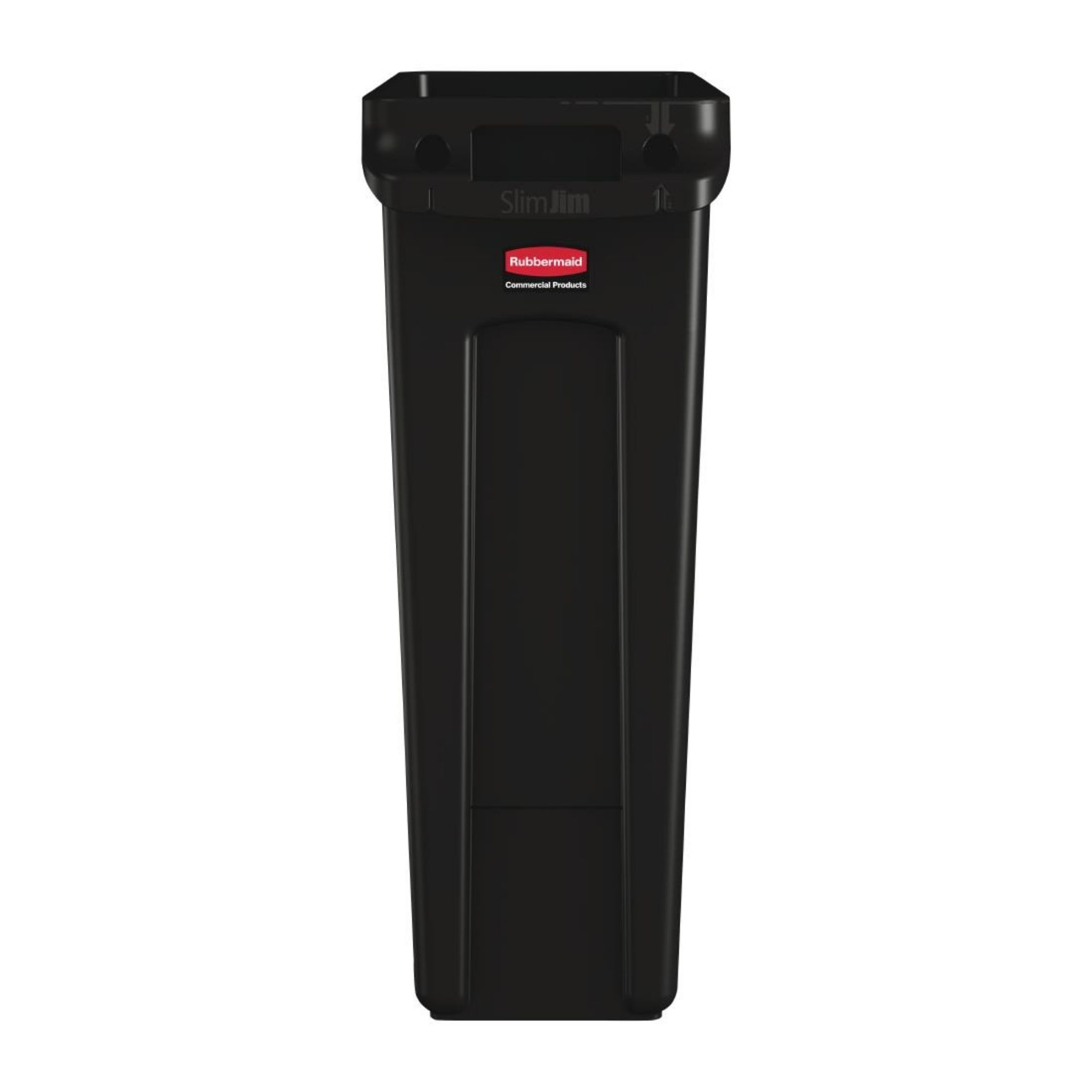 Picture of Rubbermaid Slim Jim Bin with Venting Channels Black 87Ltr