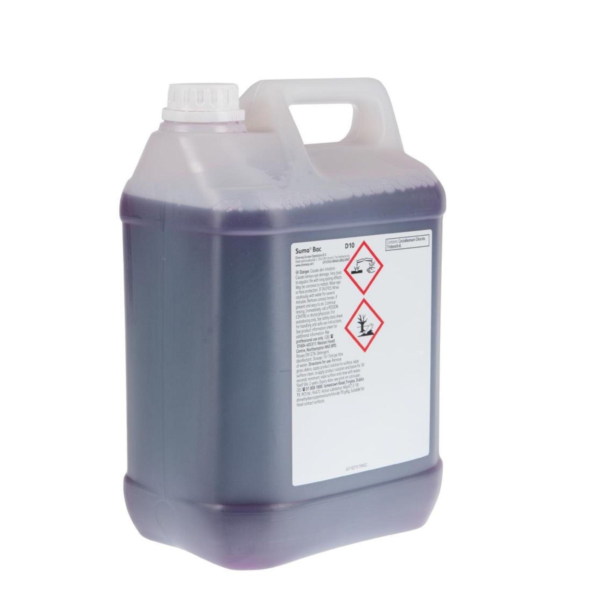 Picture of Suma Bac D10 Cleaner and Sanitiser Concentrate 5Ltr (Pack of 2)