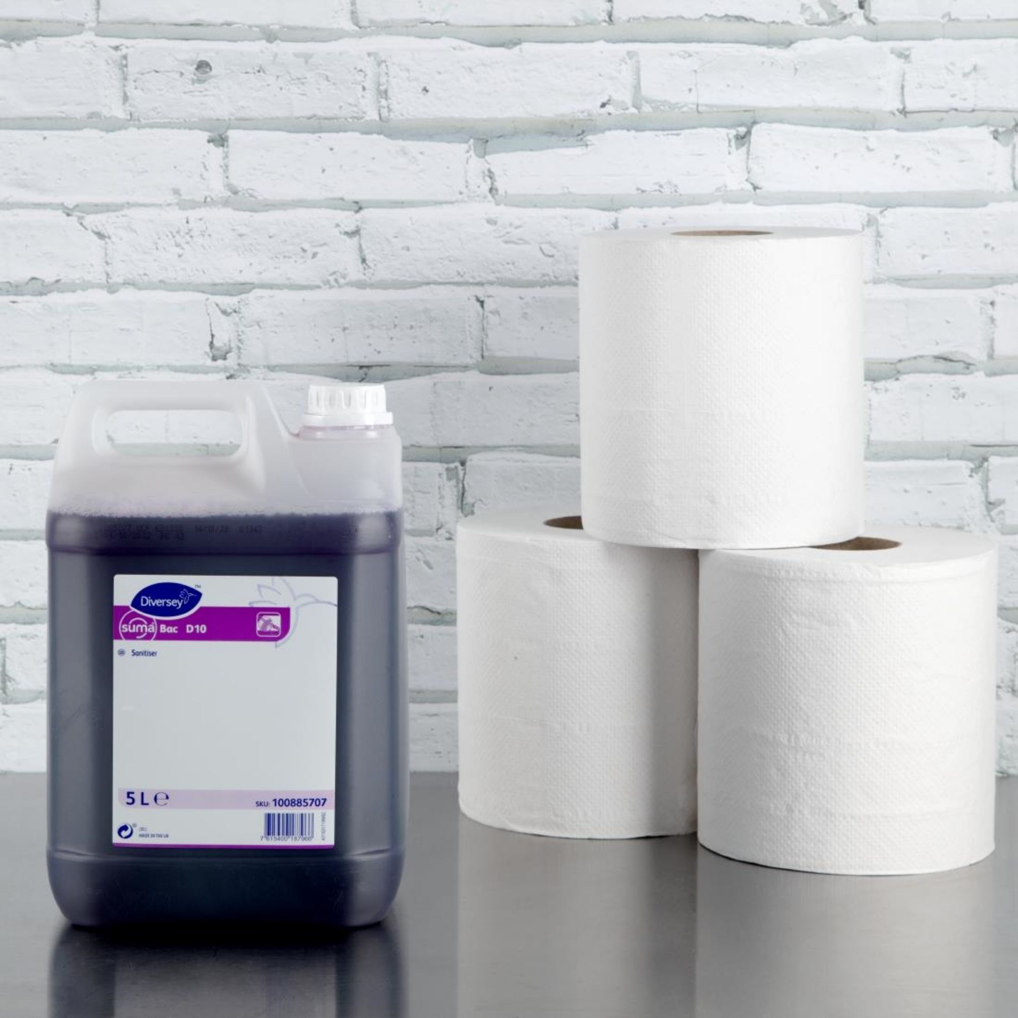 Picture of Suma Bac D10 Cleaner and Sanitiser Concentrate 5Ltr (Pack of 2)