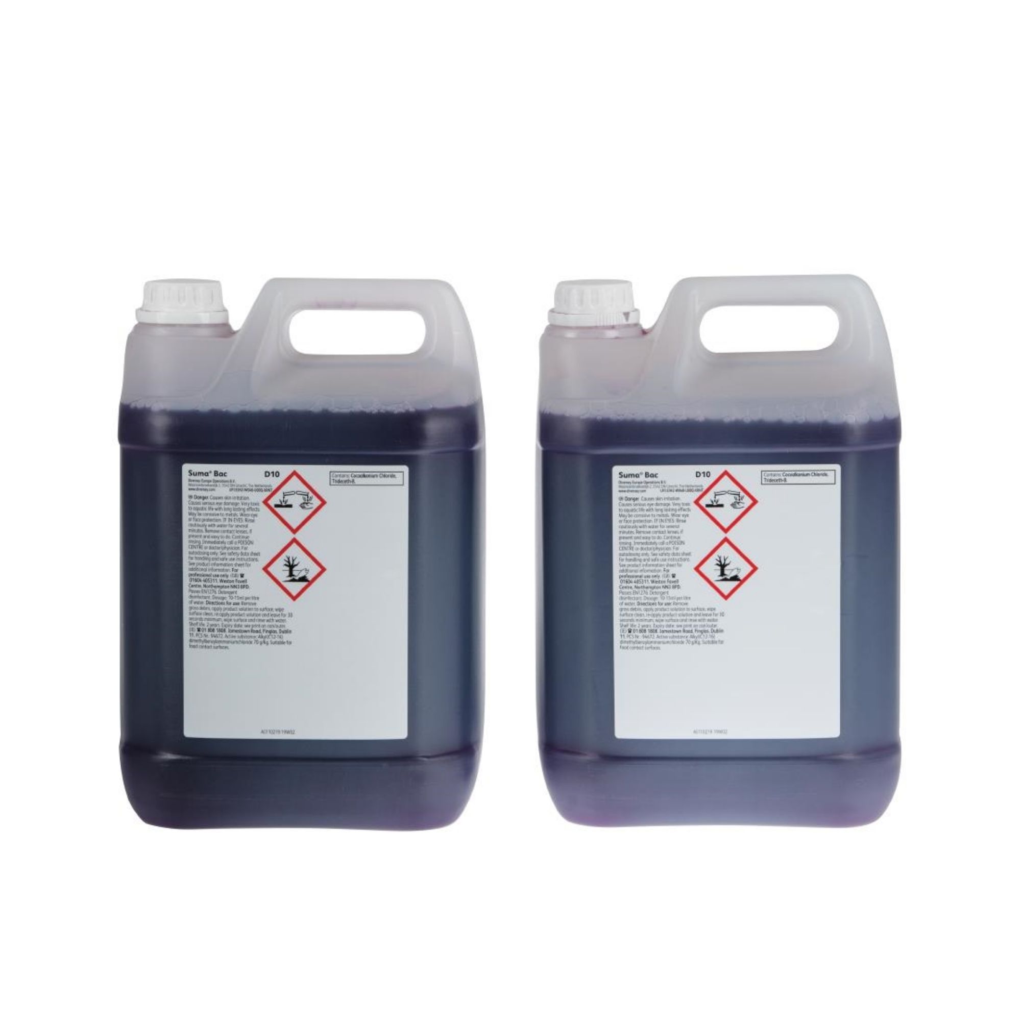 Picture of Suma Bac D10 Cleaner and Sanitiser Concentrate 5Ltr (Pack of 2)