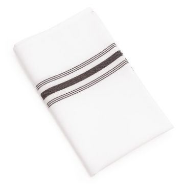 Picture of Bistro Table Napkins Black Stripe (Pack of 10)