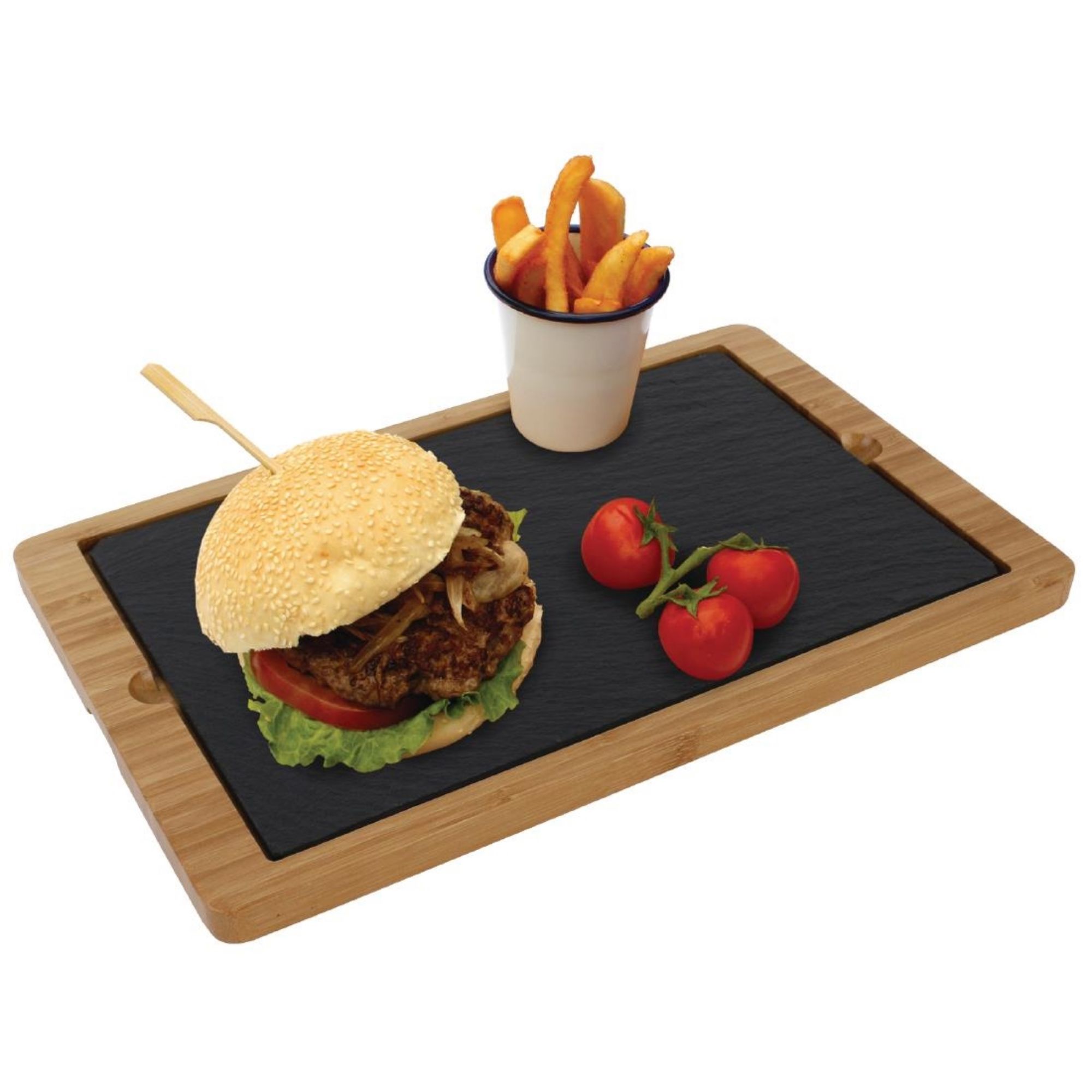 Picture of Olympia Smooth Edged Slate Platters 280 x 180mm (Pack of 2)