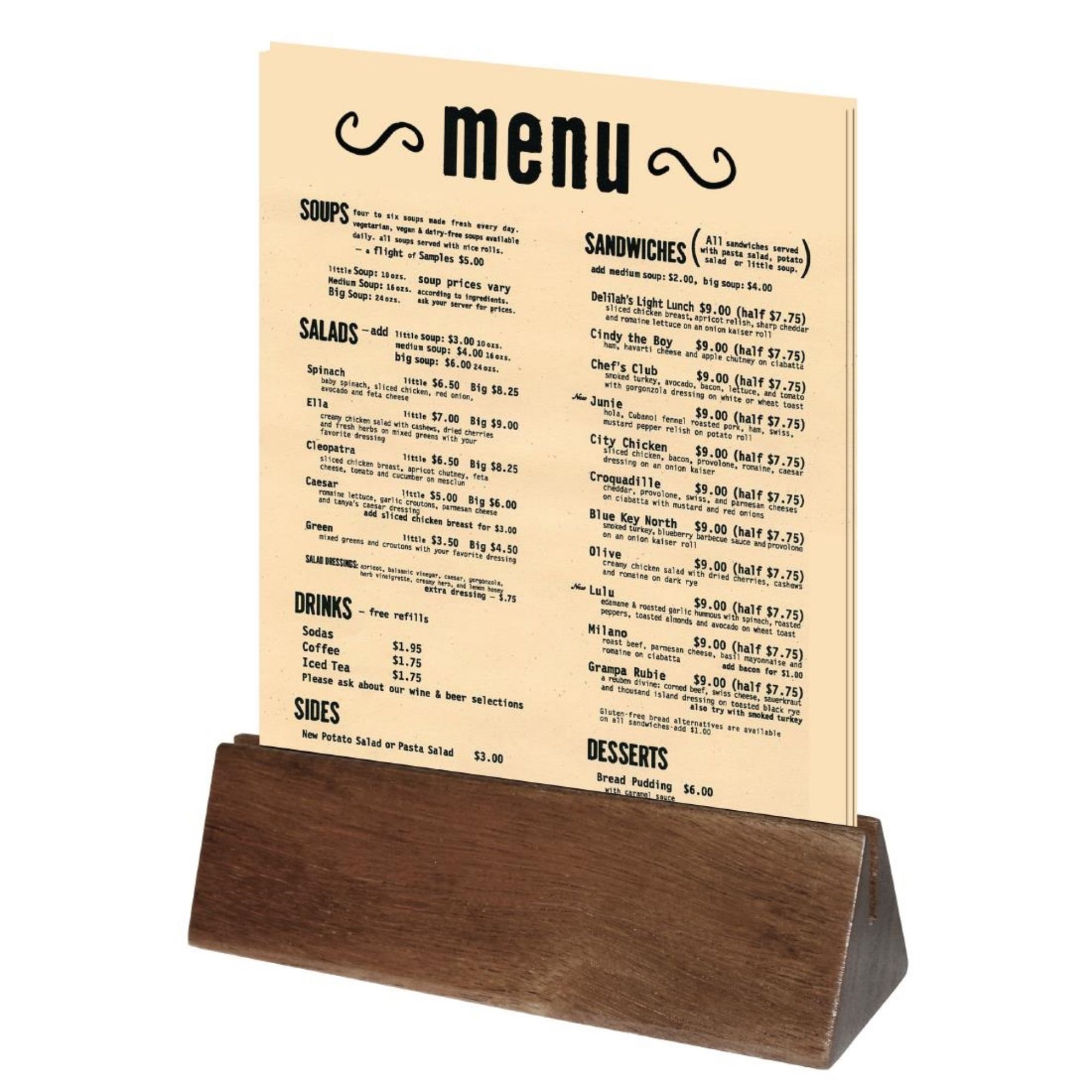 Picture of Olympia Acacia Menu Holder (Pack of 10)