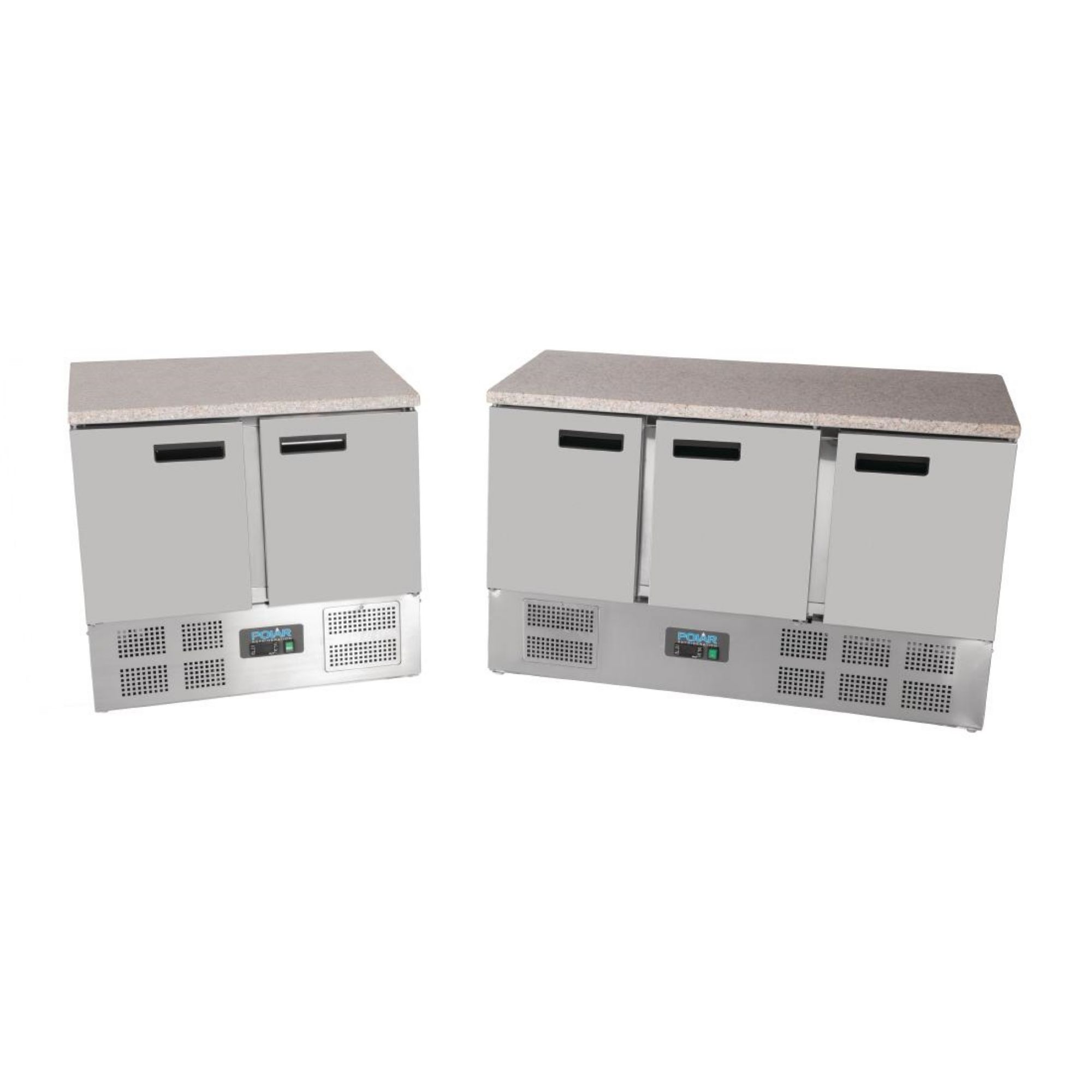 Picture of Polar G-Series Double Door Counter Fridge with Granite Work Top 240Ltr