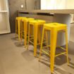 Picture of Bolero Bistro Yellow Steel High Stool (Pack of 4) - CH999