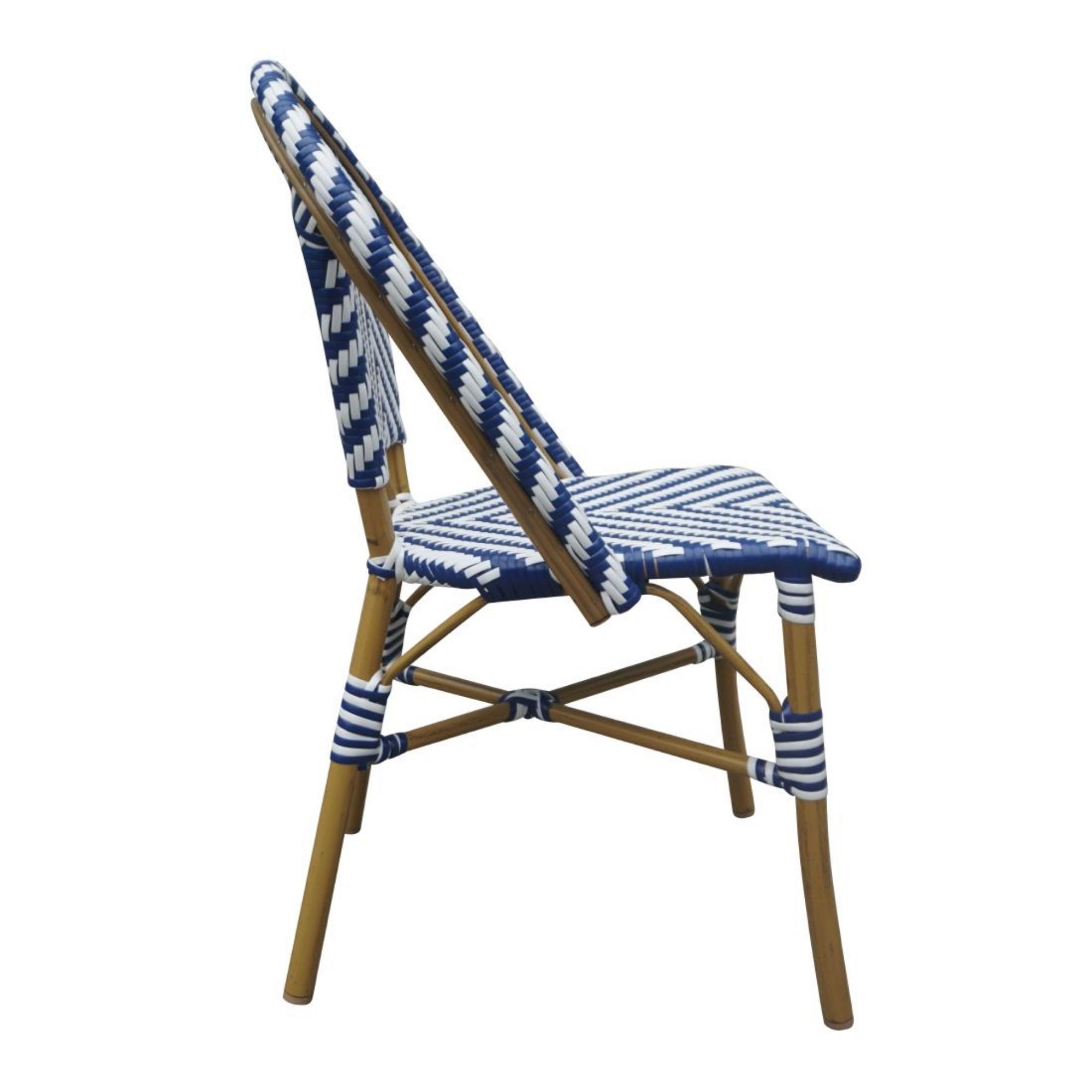 Picture of Bolero Parisian Style Rattan Side Chair Blue (Pack of 2)