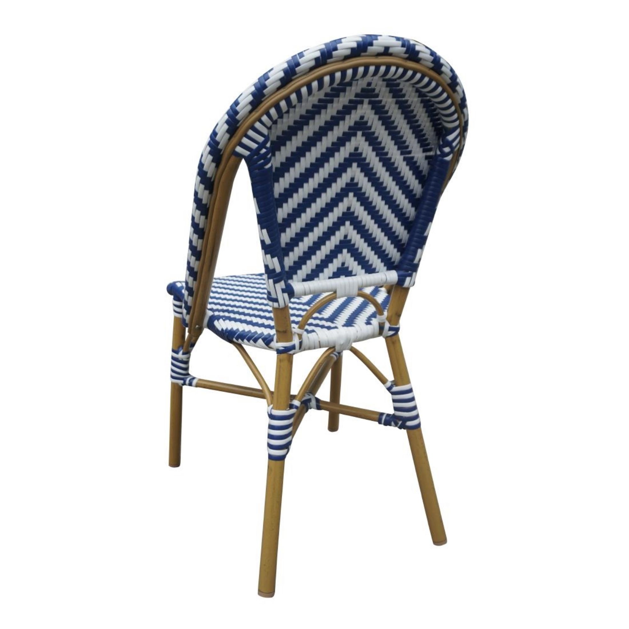 Picture of Bolero Parisian Style Rattan Side Chair Blue (Pack of 2)