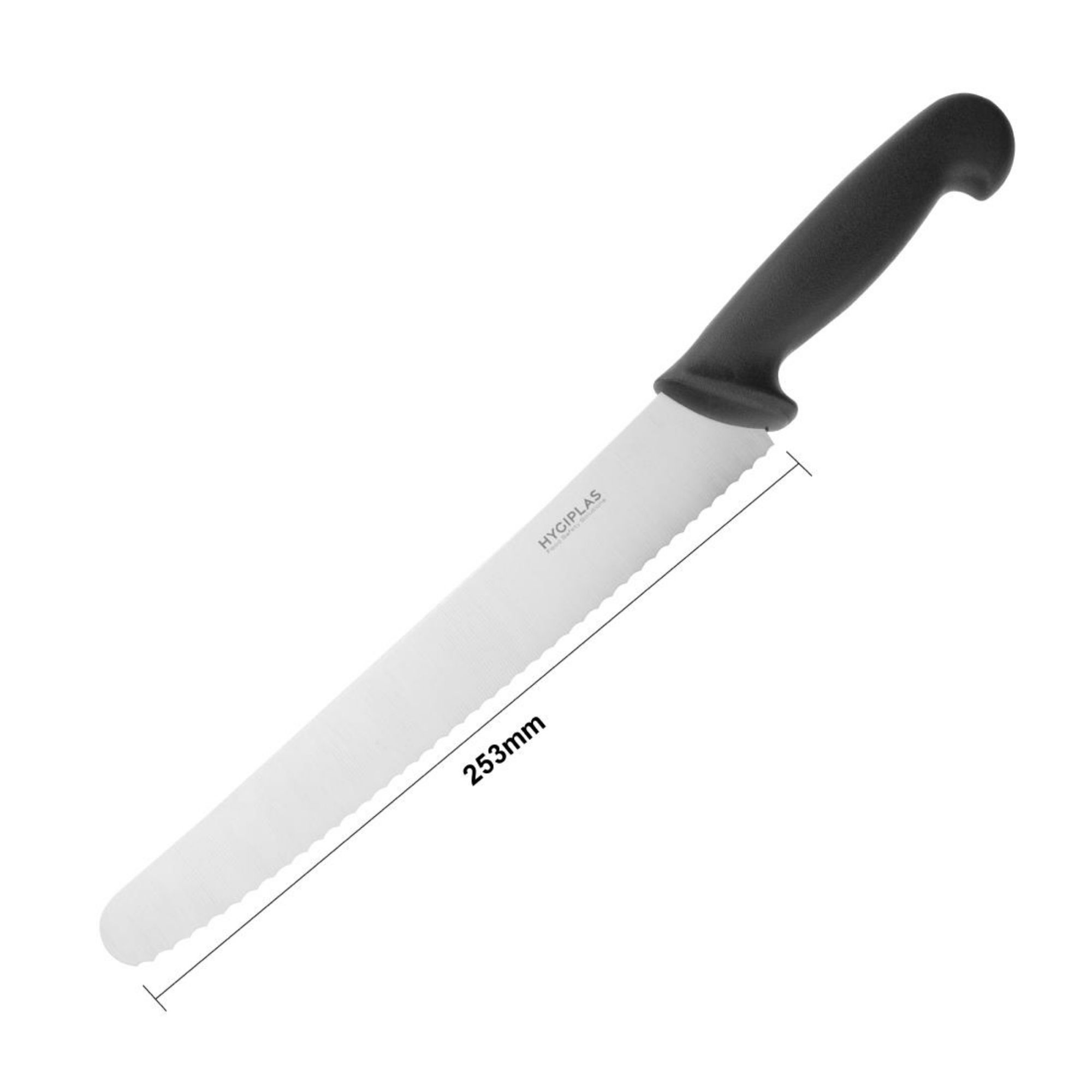 Picture of Hygiplas Serrated Pastry Knife Black 25.4cm