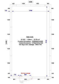 Picture of CombiSteel Cold Room 3000X5400X2400 30,7 m3
