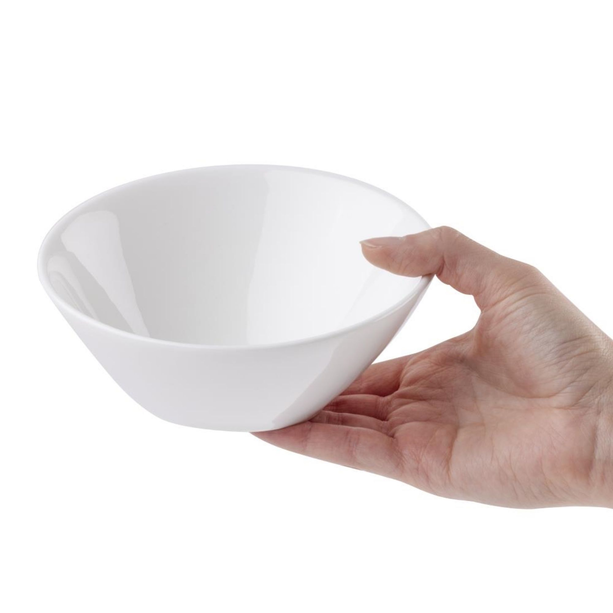 Picture of Olympia Lumina Oval Sloping Bowls White 148mm (6 pack)