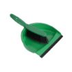Picture of Jantex Soft Dustpan and Brush Set Green