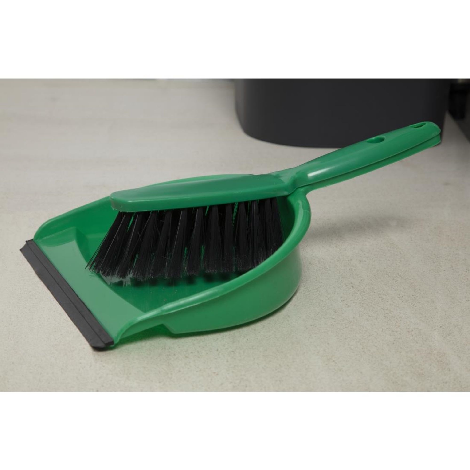 Picture of Jantex Soft Dustpan and Brush Set Green