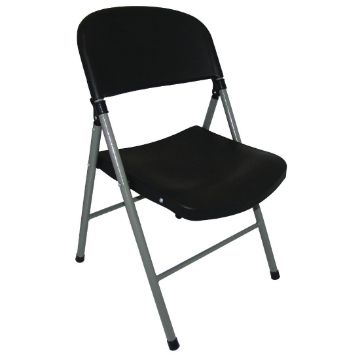 Picture of Bolero Foldaway Utility Chairs Black (Pack of 2)