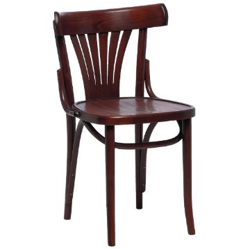 Picture of Fameg Bentwood Bistro Fan Back Side Chairs Walnut (Pack of 2)