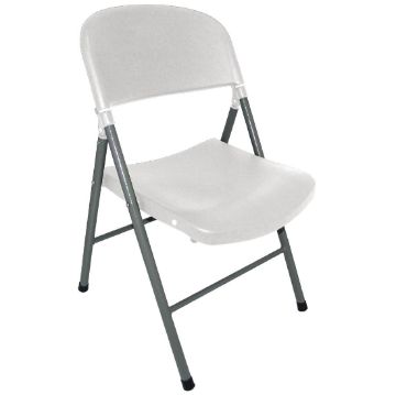 Picture of Bolero Foldaway Utility Chairs White (Pack of 2)