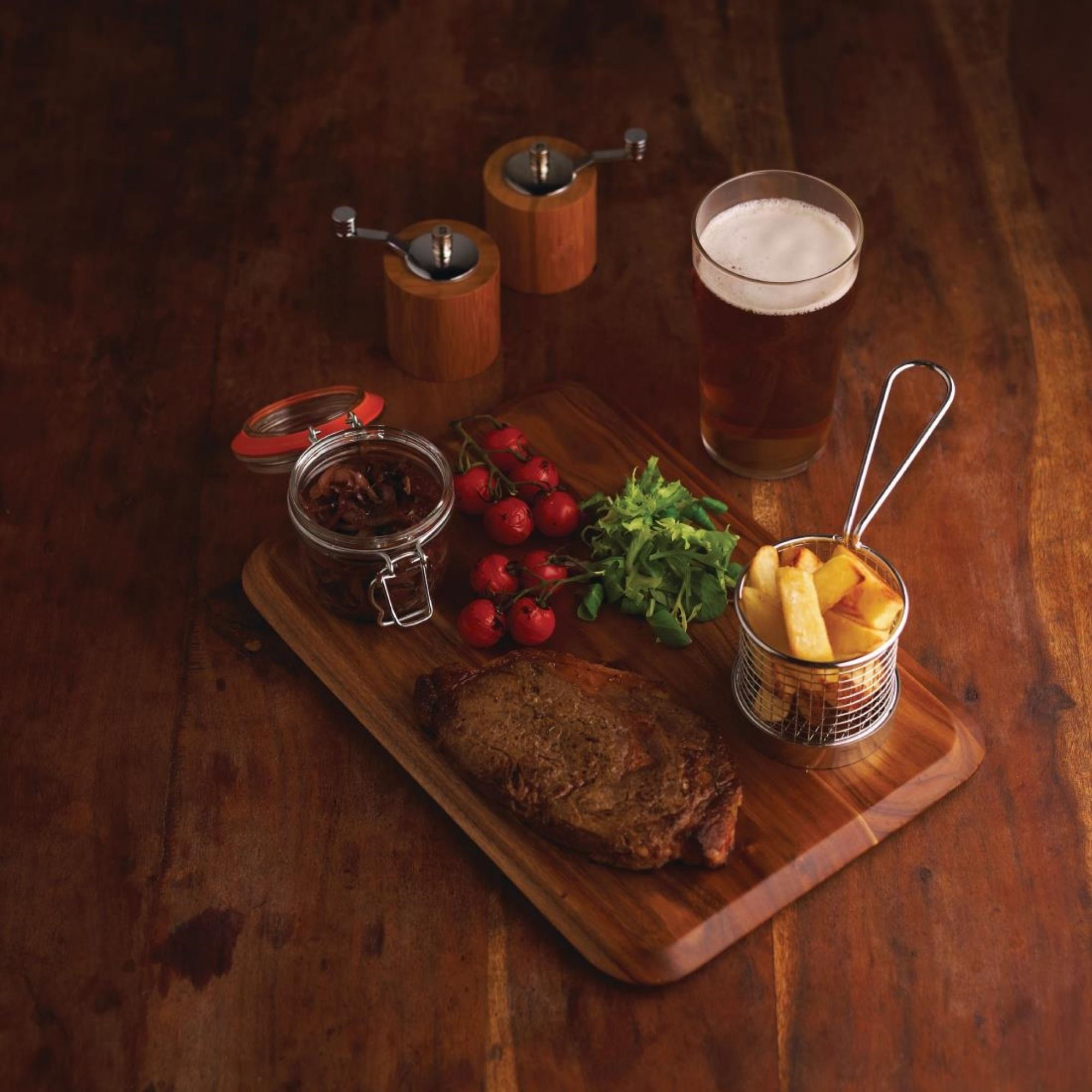 Picture of Olympia Chip Basket Round with Handle 80mm