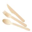 Picture of Fiesta Compostable Wooden Dessert Spoons (Pack of 100)