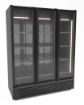 Picture of CombiSteel Refrigerator 3 Glass Door Black 1555L