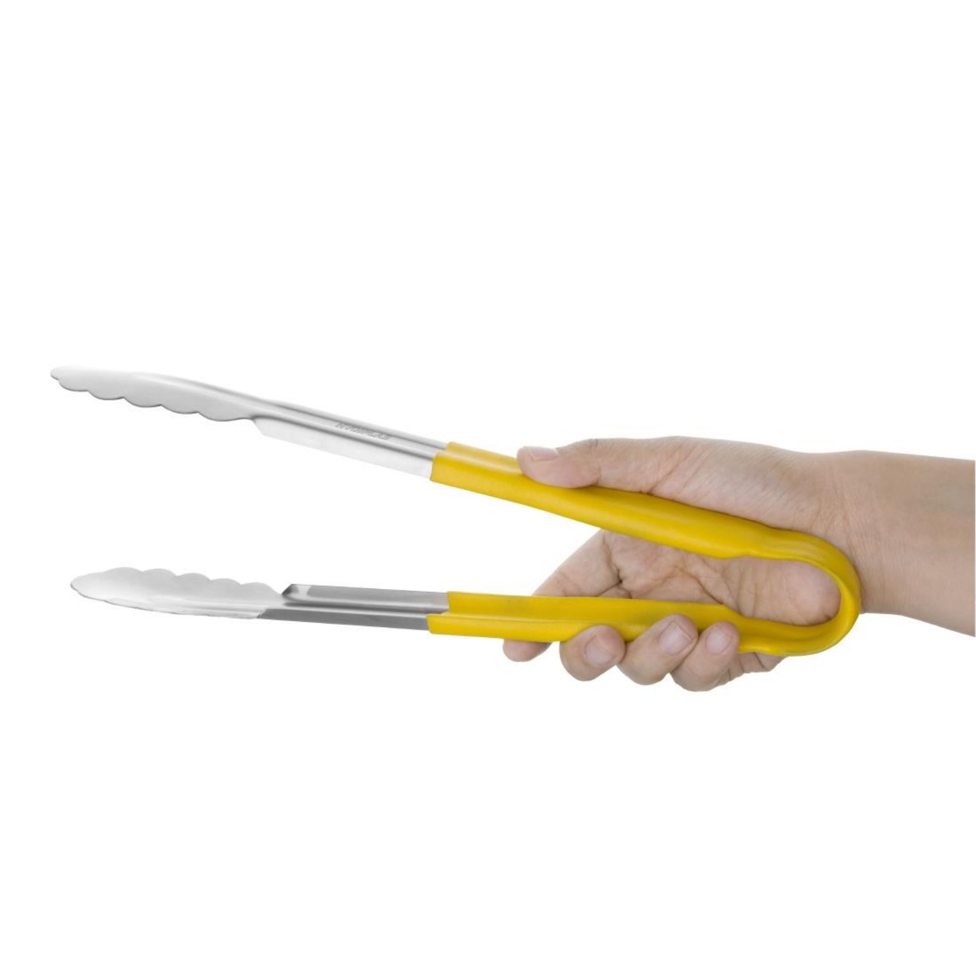 Picture of Hygiplas Colour Coded Yellow Serving Tongs 300mm