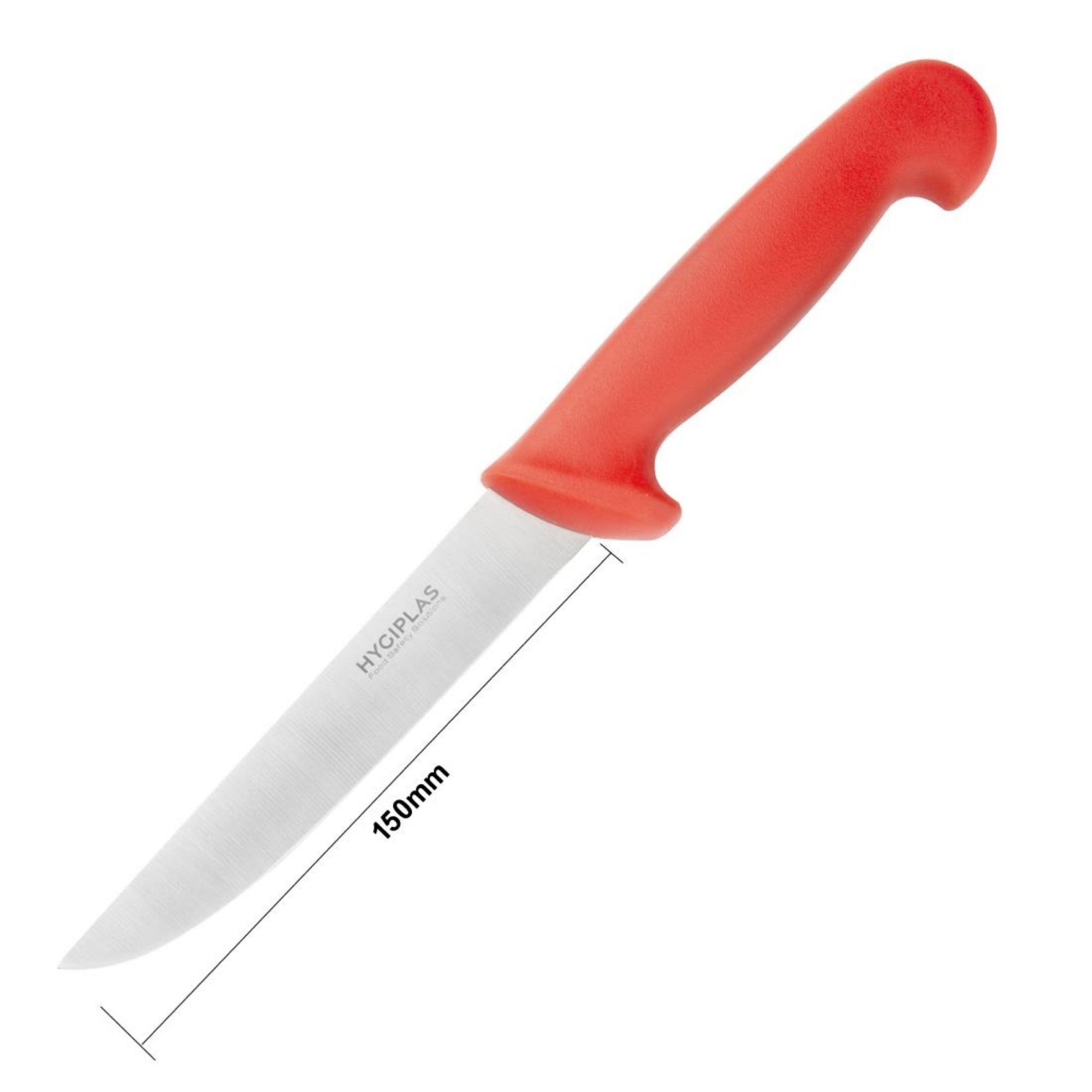 Picture of Hygiplas Stiff Blade Boning Knife Red 15cm
