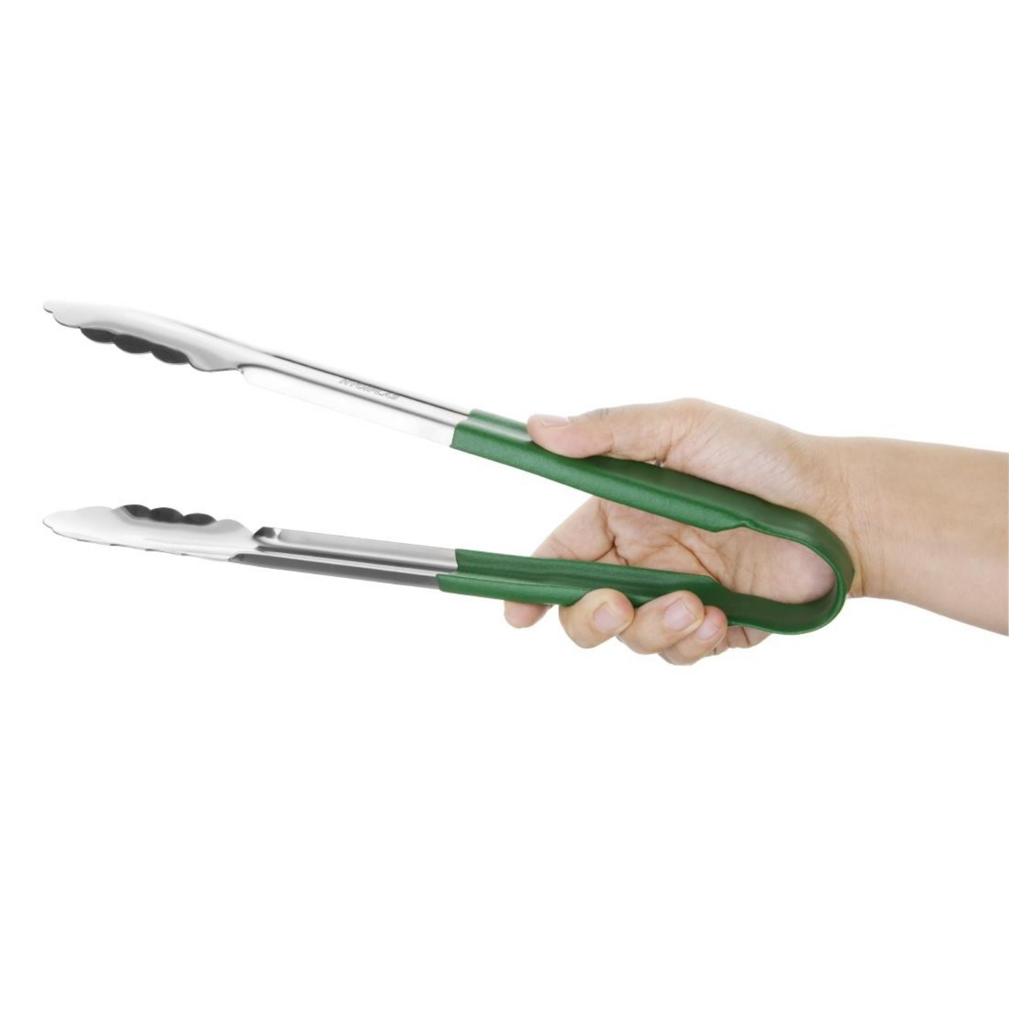 Picture of Hygiplas Colour Coded Green Serving Tongs 300mm