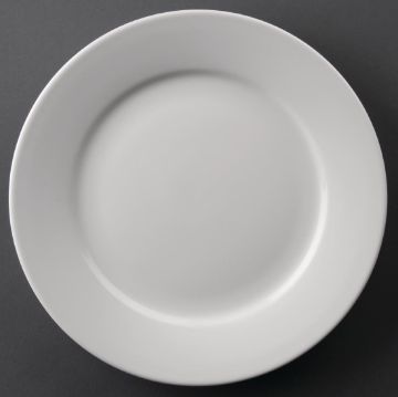 Picture of Olympia Athena Wide Rimmed Plates 228mm White (Pack of 12)
